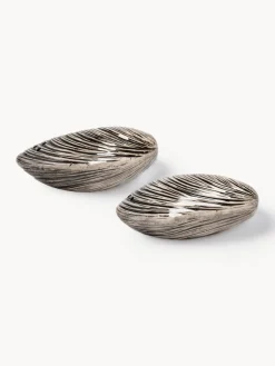 &k Amsterdam Salero y pimentero artesanales de dolomita Mussel, 2 uds.