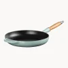 LE CREUSET Sartén de hierro fundido con mango de madera Signature Collection