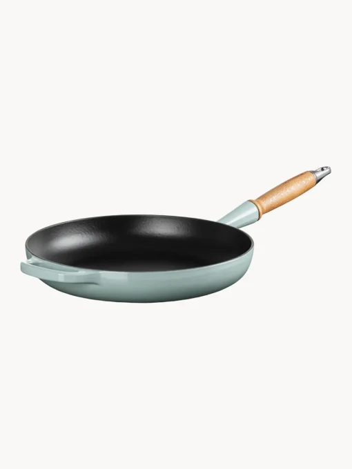 LE CREUSET Sartén de hierro fundido con mango de madera Signature Collection