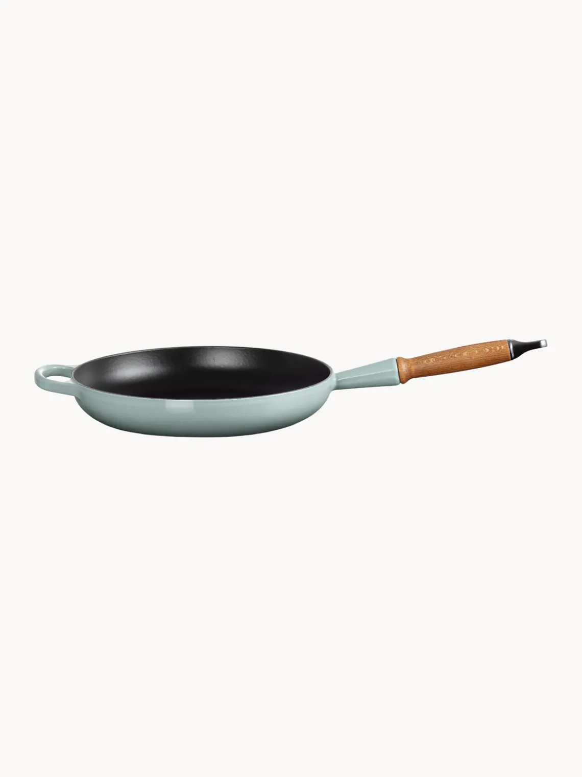 LE CREUSET Sartén de hierro fundido con mango de madera Signature Collection