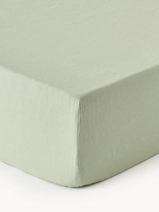 Westwing Collection Sábana bajera de lino lavado Airy