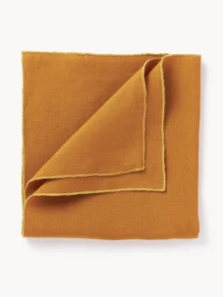 Westwing Collection Servilletas de lino con ribete Kennedy, 4 uds.^ Servilletas|Servilletas Y Servilleteros