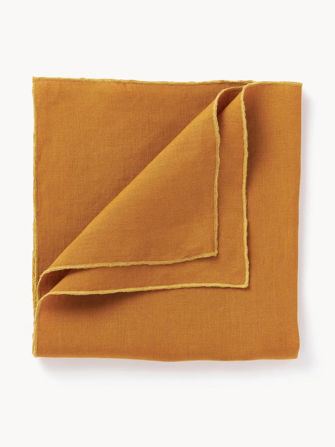 Westwing Collection Servilletas de lino con ribete Kennedy, 4 uds.^ Servilletas|Servilletas Y Servilleteros