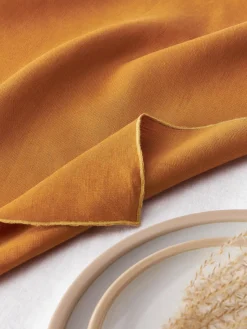 Westwing Collection Servilletas de lino con ribete Kennedy, 4 uds.^ Servilletas|Servilletas Y Servilleteros