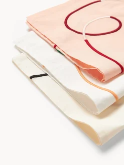 Westwing Collection Servilletas de tela con bordado abstracto Sue, 4 uds.