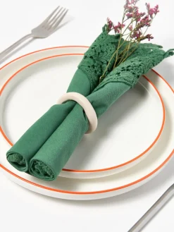 Westwing Collection Servilletas de tela con ribete de encaje Flavia, 4 uds.^ Servilletas|Servilletas Y Servilleteros