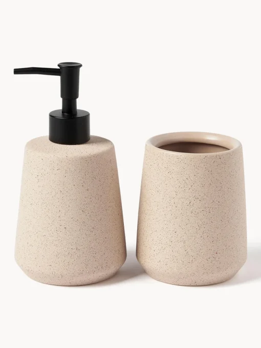 Westwing Collection Set de accesorios de baño Leibi, 2 uds.