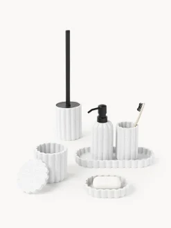 Westwing Collection Set de accesorios de baño Giselle, 3 pzas.^ Jarrones