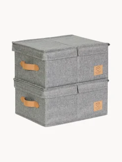 Store It Set de cajas con tapa Premium, 2 uds.^ Cajas De Almacenaje|Jarrones