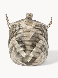 Westwing Collection Set de cestas con tapadera Mija, 2 uds.