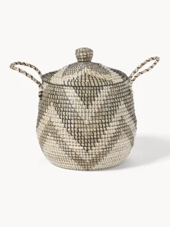 Westwing Collection Set de cestas con tapadera Mija, 2 uds.