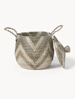 Westwing Collection Set de cestas con tapadera Mija, 2 uds.