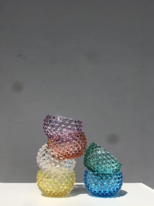 ANNA VON LIPA Set de cuencos soplados Hobnail, 4 uds.