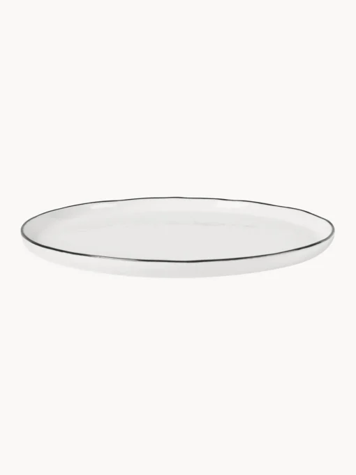 Broste Copenhagen Set de desayuno artesanal de porcelana Salt, 4 comensales (16 pzas.)
