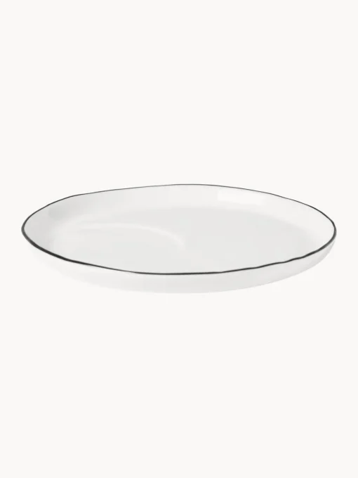 Broste Copenhagen Set de desayuno artesanal de porcelana Salt, 4 comensales (16 pzas.)