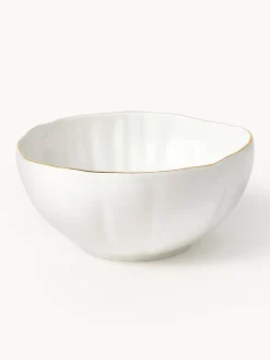 Westwing Collection Set de desayuno de porcelana con relieves Sali, 4 comensales (12 pzas.)^ Vajillas Completas|Menaje De Mesa