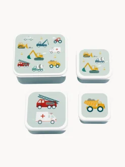 A Little Lovely Company Set de fiambreras infantiles Vehicles, 4 uds.^Niños Biberones Y Fiambreras|Decoración Infantil