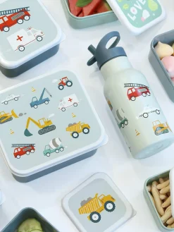 A Little Lovely Company Set de fiambreras infantiles Vehicles, 4 uds.^Niños Biberones Y Fiambreras|Decoración Infantil