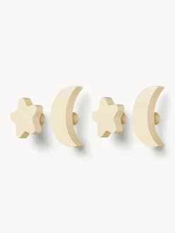Niños Nofred Set de ganchos de pared de madera de haya Sky, 4 uds.