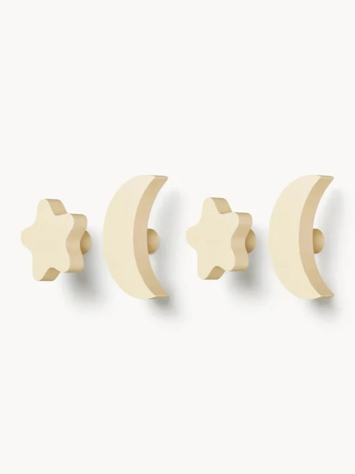 Niños Nofred Set de ganchos de pared de madera de haya Sky, 4 uds.