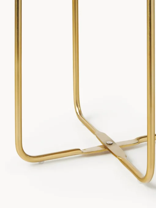 Westwing Collection Set de macetero de metal martillado Nives, 2 uds.^ Maceteros|Jarrones