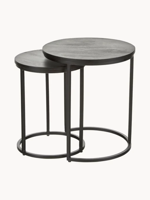 Westwing Collection Set de mesas auxiliares de madera de mango Andrew, 2 uds.^ Mesas Auxiliares