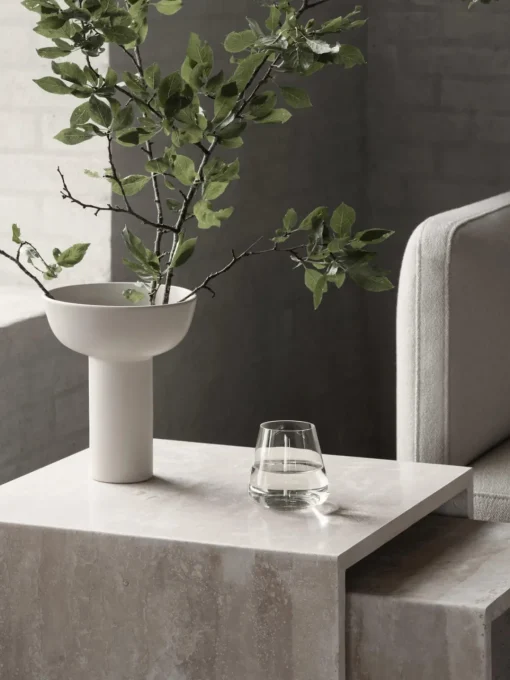 blomus Set de mesas auxiliares de travertino Varu, 2 uds.