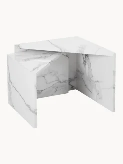 Westwing Collection Set de mesas de centro en look mármol Vilma, 2 uds.^ Mesas De Centro|Mesas De Centro