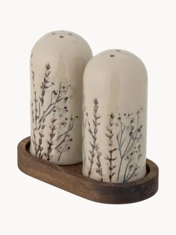 Bloomingville Set de salero y pimentero artesanales Bea, 3 pzas.^ Molinillos De Especias|Molinillos De Especias