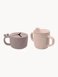 Niños Done by Deer Set de taza crecimiento y de aperitivos Peekaboo