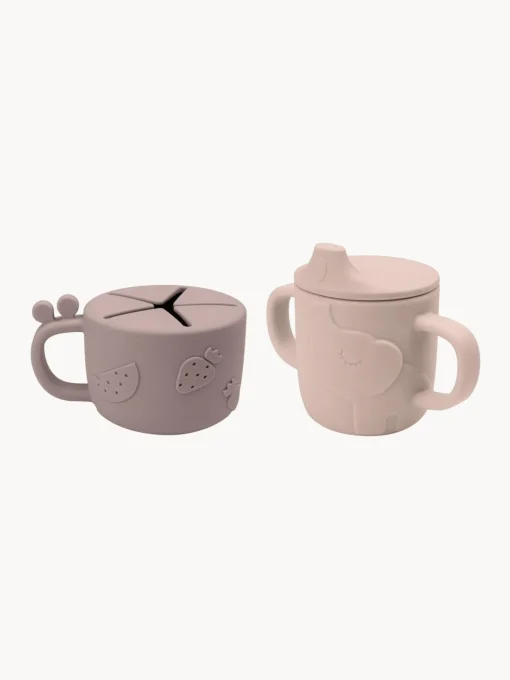 Niños Done by Deer Set de taza crecimiento y de aperitivos Peekaboo