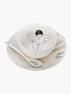 POLSPOTTEN Set de tazas de café artesanales Undressed, 4 uds.