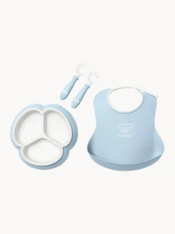 Niños BabyBjörn Set de vajilla infantil Bliss con babero, 4 pzas.