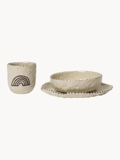 Ferm Living Kids Set de vajilla infantil pintado a mano Naive, 3 pzas.^Niños Vajillas Infantiles|Decoración Infantil