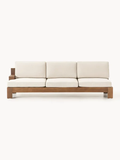 Westwing Collection Set lounge modular para exterior de madera de acacia Joshua, 4 pzas.^ Conjuntos Jardín