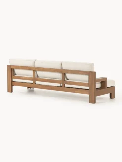 Westwing Collection Set lounge modular para exterior de madera de acacia Joshua, 4 pzas.^ Conjuntos Jardín