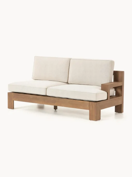 Westwing Collection Set lounge modular para exterior de madera de acacia Joshua, 4 pzas.^ Conjuntos Jardín