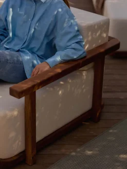 Westwing Collection Set lounge para exterior de madera de acacia Matheus, 4 pzas.