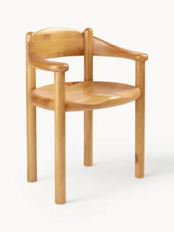 GUBI Silla con reposabrazos con madera de pino Daumiller
