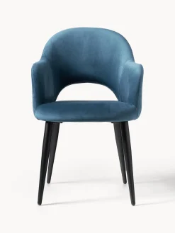 Westwing Collection Silla con reposabrazos de terciopelo Rachel