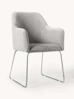 Westwing Collection Silla con reposabrazos de terciopelo Isla^ Sillas Con Reposabrazos|Sillas