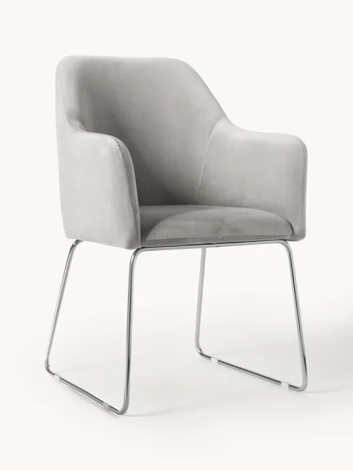 Westwing Collection Silla con reposabrazos de terciopelo Isla^ Sillas Con Reposabrazos|Sillas