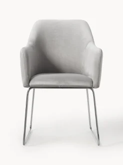 Westwing Collection Silla con reposabrazos de terciopelo Isla^ Sillas Con Reposabrazos|Sillas