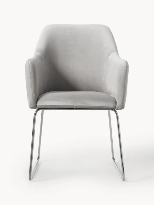 Westwing Collection Silla con reposabrazos de terciopelo Isla^ Sillas Con Reposabrazos|Sillas