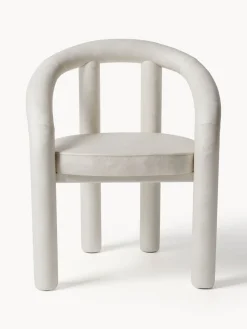 Westwing Collection Silla con reposabrazos de terciopelo Calan