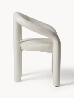 Westwing Collection Silla con reposabrazos de terciopelo Calan