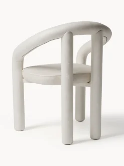 Westwing Collection Silla con reposabrazos de terciopelo Calan