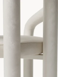 Westwing Collection Silla con reposabrazos de terciopelo Calan