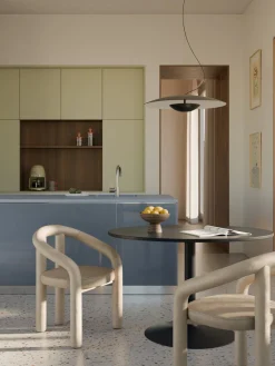 Westwing Collection Silla con reposabrazos de terciopelo Calan