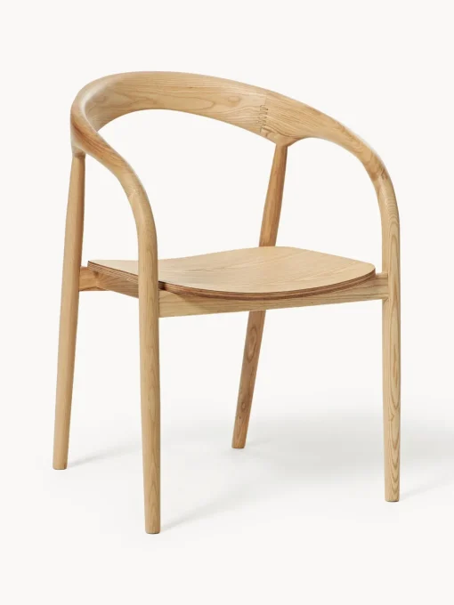 Westwing Collection Silla con reposabrazos de madera de fresno Camille^ Sillas De Madera|Sillas Con Reposabrazos